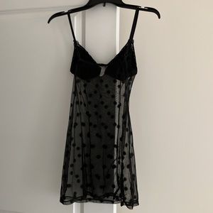 Felina Black Sheer Nightie, Size S